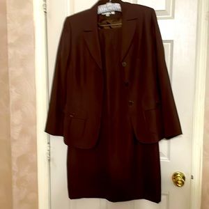 Brown skirt suit